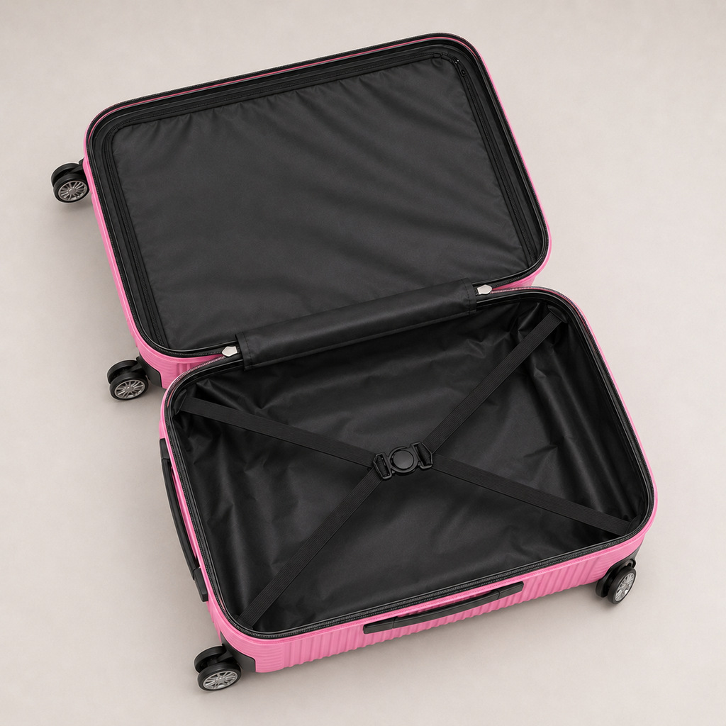 Paverra Priority Pink- кабинен куфар Priority 55 × 40 × 23 см