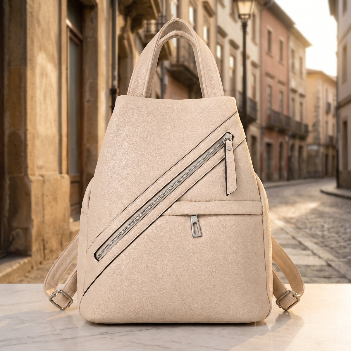 Paverra Duo Line Diagonal  дамска раница и чанта 2 в 1